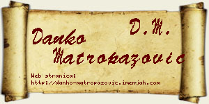Danko Matropazović vizit kartica